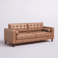 thumbnail image 6 of YODOLLA 3-Seat 84.2" Upholstered Sofa with Bolster Pillows, Brown Suede, 6 of 8
