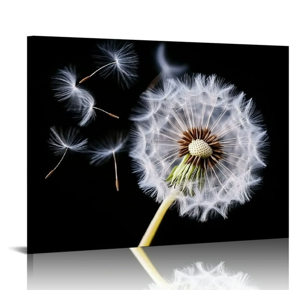 Dandelion Blowing by Bess Hamiti, 16x24-Inch Canvas Wall Art