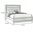 thumbnail image 5 of Transitional Queen Bed with Plank Panel Headboard and Low Footboard Gray - Saltoro Sherpi, 5 of 5