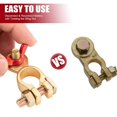 thumbnail image 3 of Terminales de batería AUTO, conectores de abrazaderas de latón macizo con tuercas de mariposa codificadas por colores, liberación rápida para RV, motocicleta, coche, camión, 1 par, 3 of 5