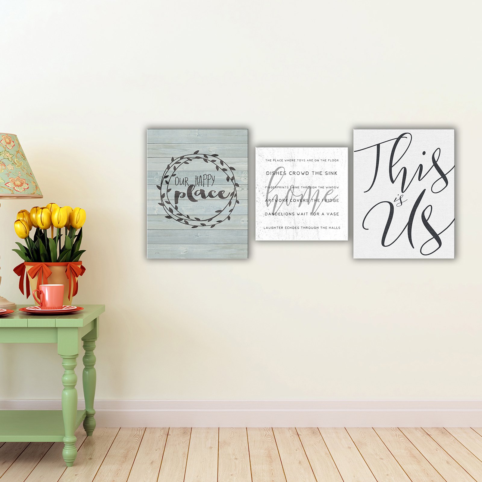 The Stupell Home Decor Collection Our Happy Place Wall Art