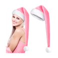 thumbnail image 1 of wonima44 Threan 2 Pcs Christmas Santa Hats Long Funny Xmas Claus Hat with Balls for Christmas Party Supplies, 1 of 1