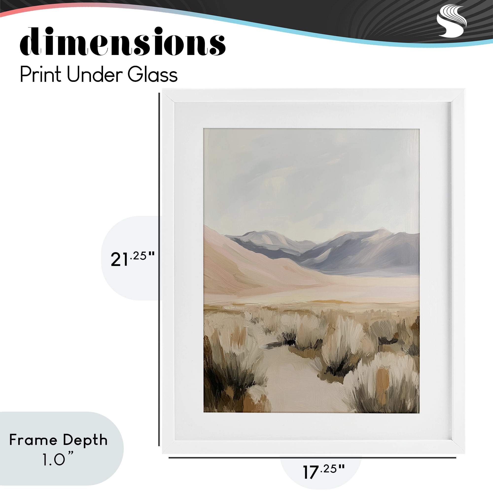 Stupell Industries Pastel Desert Solitude White Framed Print Under Glass, design by Heidi Kuntz