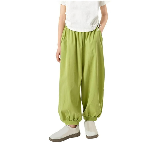 breaise Girls Cargo Pants Wide Leg High Waisted Jogger Pants Stretch Quick Dry Track Pants with Pockets Loose Casual Lounge Pants