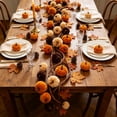 thumbnail image 6 of Artificial Fall Rattan Garland With Pumpkin 59 Inch, Polyester Plastic Foam Vines For Mantle Fireplace Thanksgiving Table Party, Autumn Harvest Holiday Home Decorations, 6 of 6