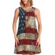 thumbnail image 1 of Balery American Flag1 Vestidos de verano para mujer con estampado: vestido holgado sin mangas, vestido playero informal y cómodo para días calurosos., 1 of 7