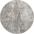 thumbnail image 2 of Addison Rugs Mayfield Washable Transitional Diamond Ivory Round Rug, 8' x 8', 2 of 5