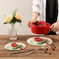 thumbnail image 7 of SKYSONIC 2 pcs Watercolor Bird Cardinal Winter Pot Holders Trivets, Heat Resistant Trivets,Christmas Pine Cotton Thread Weave Mats for Hot Pads Pans Pot Bowl Teapot, 7 of 7
