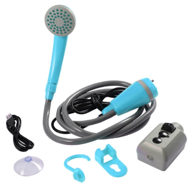 Ducha para coche de 12 V, carga USB, pulverizador práctico para exteriores, ducha para lavado de coches