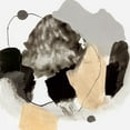 thumbnail image 2 of PI Studio 15x15 Gold Ornate Wood Framed with Double Matting Museum Art Print Titled - Black and Gray Blobs, 2 of 4