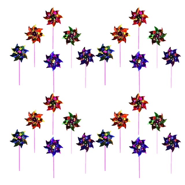 KAKOWELY 100Pcs Multicolored Windmill Kindergarten Plastic Windmill Props Cartoon Rural Windmills Decor Outdoor Area Windmill Decoration (Mixed Color),14.17X"X5.91"X1.18"