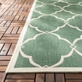 thumbnail image 4 of SAFAVIEH Beach House Sharla Geometric Indoor/Outdoor Area Rug, Green/Creme, 6'7" x 9'2", 4 of 6