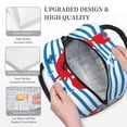 thumbnail image 3 of Balery Red Funny Crab on Blue Stripe Bolsa de Almuerzo para Mujeres, Caja de Almuerzo, Bolsa de Almuerzo Pequeña Impermeable, Tote de Almuerzo Reutilizable con Gran Capacidad, 3 of 6