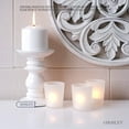 thumbnail image 4 of Hosley Set of 4, White Unscented Pillar Candles & Set of 3 Ceramic White Pillar Candle Holders, 4 of 5