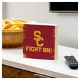 thumbnail image 3 of USC Trojans 6" Square Fan Chant Wood Block Shelf Sign, 3 of 3