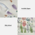 thumbnail image 4 of Spring Pillow Covers 18x18 Set of 2, Tulip Lavender Flower Decorative Throw Pillows Farmhouse Outdoor Linen Summer Seasonal Floral Cushion Case for Couch Sofa Home Decor, 4 of 6