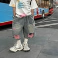 thumbnail image 2 of Boys Denim Shorts Ripped Soft Strechy Athletic Shorts Boys Summer Clothes Boys 9-10 Years Clothes Boys Fashion, 2 of 7