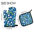 thumbnail image 2 of Yayeee Oven Mitts and Pot Holder Set of 4 Heat Resistant Kitchen Gloves Baking Hot Pad, Blue Dots, 2 of 5