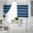 thumbnail image 5 of Fsddascl Lake Blue Stripes Blackout Curtains for Bedroom/Living Room, Thermal Insulated Kitchen Curtains, Modern Minimalist Gradient Lines Grommet Darkening Window Treatment Drapes 52"x96"x2, 5 of 8