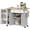 White-D, variant on Meteorleg Kitchen Island with Storage, 41.3" W Wood Kitchen Island Cart with Drop Leaf, Black Rolling Cart with Lockable Wheels