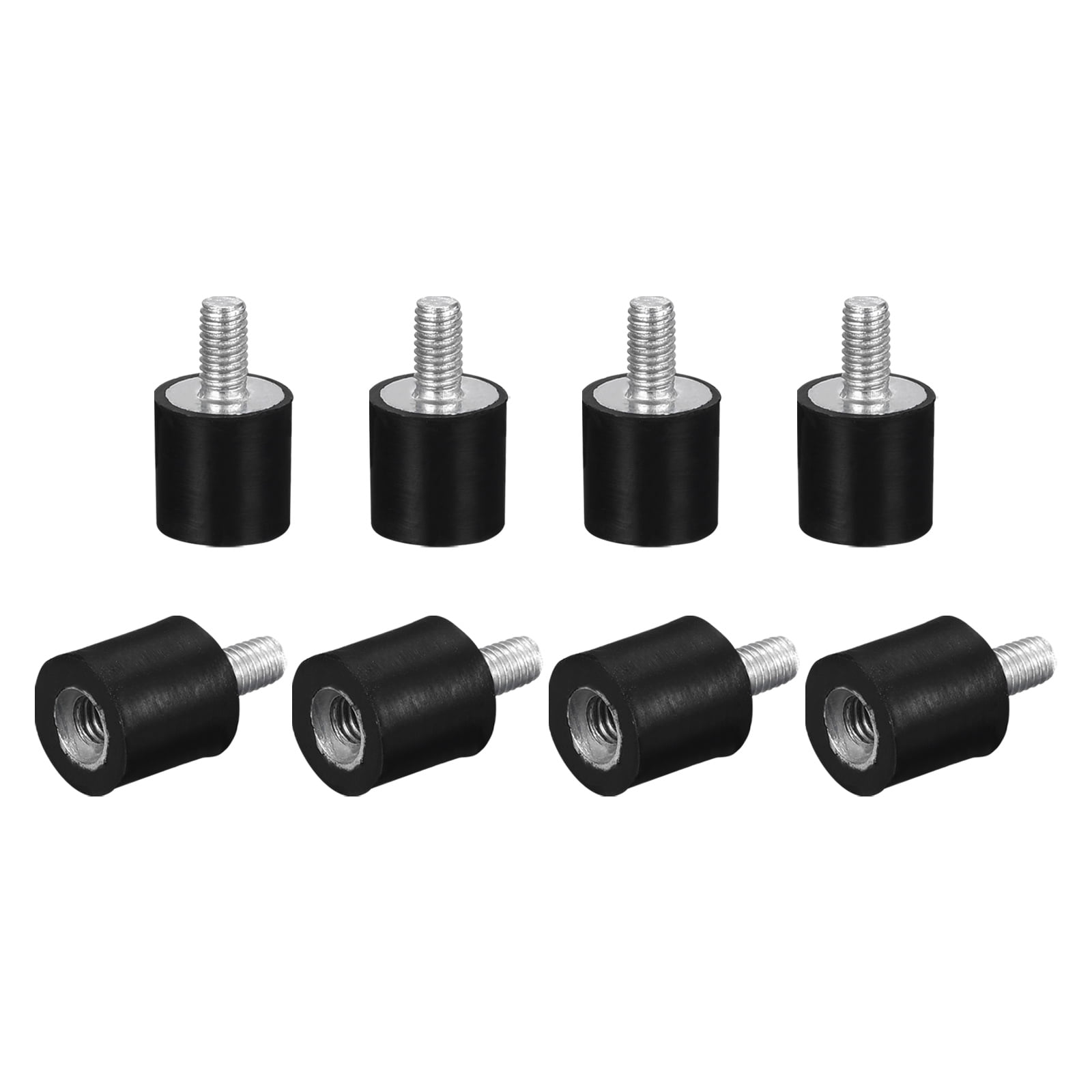 Sourcing Map 4 Piezas Soporte De Goma M6 Macho/Hembra - Aislador De Vibraciones 25x15mm Para Generadores Y Compresores