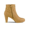 thumbnail image 3 of Unique Bargains Bottines à Talon à Bout Rond à Fermeture Éclair pour Femmes, 3 of 7