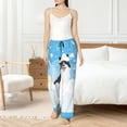 thumbnail image 5 of Uemuo Collie in Bathtub Pattern Women's Wide Leg Palazzo Lounge Pants with Pockets Light Weight Loose Comfy Casual Pajama Pants-Large, 5 of 9