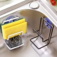 thumbnail image 4 of Sink Sucker Drain Rack Sponge Storage Holder Kitchen Soap Stand Dish Cloth Shelf Black, 4 of 6