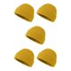 thumbnail image 3 of Guardurnaity Sombreros de mujer Color sólido Accesorio de ropa Sombreros de moda Gorros de invierno Gorro de punto unisex grueso para al aire Amarillo 5piezas, 3 of 6