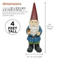 thumbnail image 6 of Alpine Corporation 50'' Gnome with Bird Statuary, 6 of 14