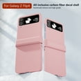 thumbnail image 6 of for Samsung Galaxy Z Flip 4 Case with Hinge Protection, Carbon Fiber Texture Slim Shockproof Durable Anti-Scratch Hard PC Protective Phone Cover Case for Samsung Galaxy Z Flip 4, Pink, 6 of 6