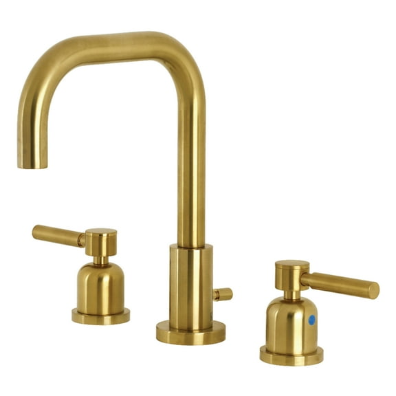 Kingston Brass FSC8933DL Concord Widespread Bathroom Faucet with Brass Pop-Up in Brushed Brass