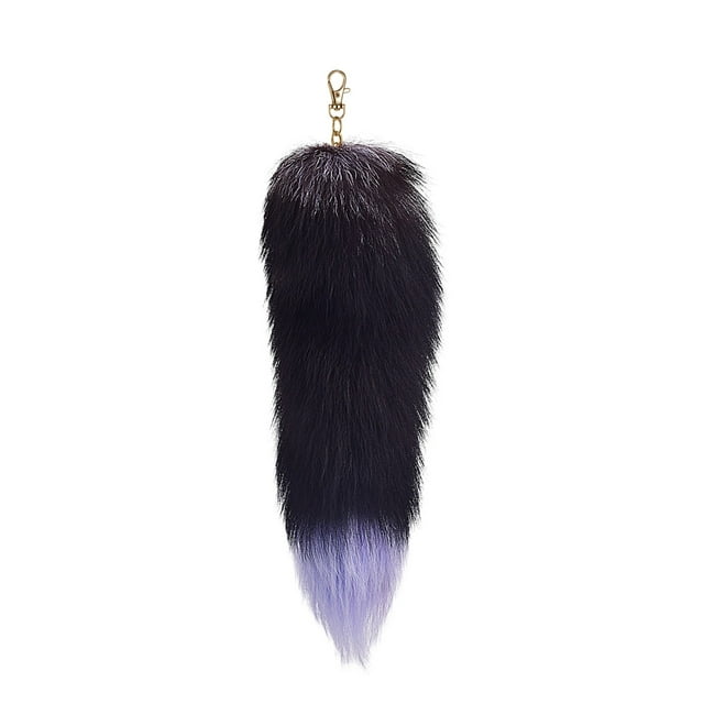 3D Cute Tail Keychain Pendant Women Key Ring Holder Pompoms Key Chains Fashionable Hairy Tail Animal Tail Keychain Tails for Cosplay Handbag Accessory