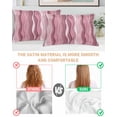thumbnail image 3 of Pink Ombre Pillow Cases King Size Set of 2, Smooth Satin Pillowcase for Hair and Skin, Abstract Art Moire Ocean Waves Decorative Cooling Bed Pillow Covers with Zipper, 20x36 Inches, 3 of 5