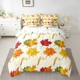 thumbnail image 2 of Manfei Maple Leaf Bed in a Bag Full size,Autumn Fall Bed Set,Thanksgiving Day Bedding Full Size,Lightweight Botanical Bedroom Decorative,Reversible,7 Pieces, 2 of 6