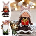 thumbnail image 1 of Estatuas de gnomos de jardín de resina - Decoraciones enanas de dos para jardín y jardín, adornos exteriores de 5,2 pulgadas, 1 of 5
