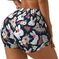 thumbnail image 2 of Wukai Rabbit And Rose Print Pack Biker Shorts for Women Yoga Workout Gym Running Scrunch Active Shorts-XX-Large, 2 of 8