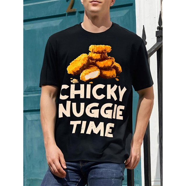 Camiseta de nuggets de pollo para amantes de la comida rápida, ideal para Halloween, Navidad y deportes de ocio. Ideal para adultos, hombres, mujeres, adolescentes y jóvenes.