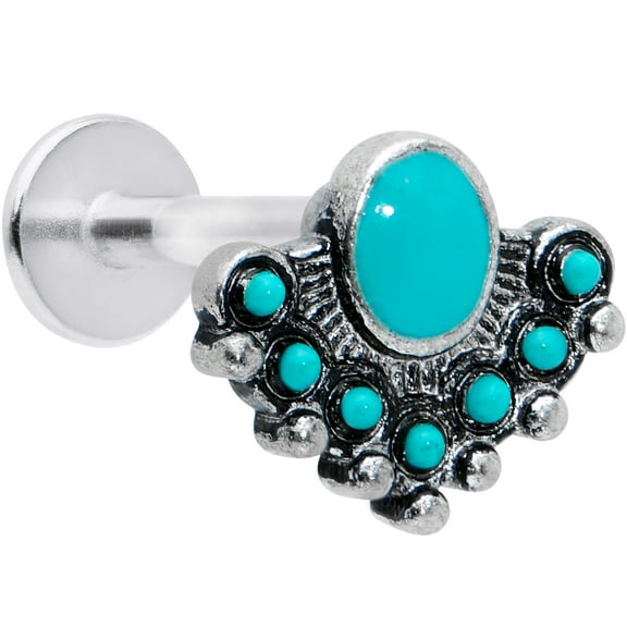 Body Candy Womens 16G Stainless Steel Shield Labret Monroe Lip Ring Tragus Cartilage Stud 5/16"