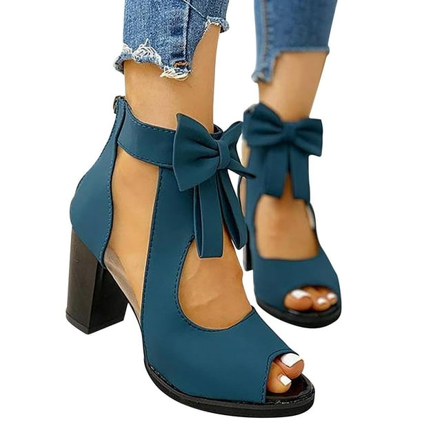 Zapatos De Tacón Ancho Para Mujer Cómodos, Con Correa, Ideales