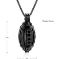 thumbnail image 2 of American Football Memorial Keepsake Pendant Urn Necklace for Ashes Holder Stainless Steel Cremation Jewelry for Ashes for Men, 2 of 7
