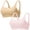 Nude & Pink, variant on Deyllo Women's Wireless Bras Plus Size Full Coverage Padded Smooth Seamless T-shirt Sleep Everyday Bra Cami Crop Top, Drak Nude 2XL