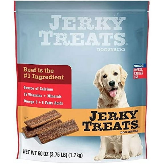 Jerky Treats Tender Beef Strips Dog Snacks, 60 oz/Large
