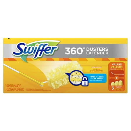 Swiffer 360 Dusters Extender Dusting Kit (1 Handle, 3 Dusters)