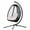 Black, variant on BPS Hanging Egg Chair with Stand & Plush Cushions, Heavy-Duty Indoor Outdoor Hanging Hammock Chair, 264 lbs Capacity, Sturdy C-Frame with Anti-Slip Feet for Patio, Bedroom, Garden