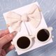 thumbnail image 1 of 2 unids/pack Vintage niños verano diadema con lazo gafas de sol redondas gafas de sol para niños gafas de protección accesorios para el cabello de bebé, 1 of 5
