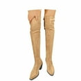 thumbnail image 3 of Thigh High Block Heel Boot Women Pointed Toe Stretch Over The Knee Boots, 3 of 8