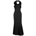 thumbnail image 4 of Elegant Satin Off The Shoulder Ruched Backless Maxi Dress for Women,Mother of The Bride Dresses Strapless Tube Sleeveless Bridesmaid Dresses, Formal Wedding Guest Dress(Black,S), 4 of 9