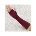 thumbnail image 6 of INSPIRE CHIC Unisex Classic Fashion Stretch Fingerless Arm Warmers Oversleeve Gloves Wine Red One Size, 6 of 6