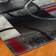 thumbnail image 2 of LaDole Rugs Modern Geometric Abstract Multicolor Area Rug Black/Grey/Red 6'5" x 9'5" (200cm x 290cm) 6' x 9' Indoor Living Room,Patio,Bedroom, 2 of 5